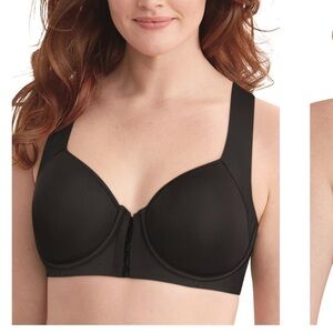 NWT✨Bali Women's One Smooth U Posture Boost Smooth Back Underwire Bra Black